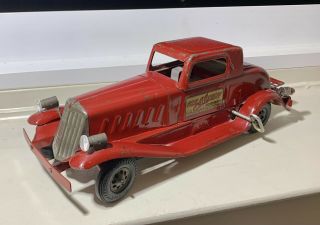 Antique FIRE CHIEF SIREN COUPE Girard Model RUNS,  SOUND Steel Toy 2