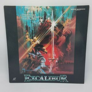 Vintage 1993 Laser Disc Excalibur - 1981 King Arthur Movie Widescreen Vgc