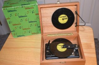 Antique Thorens Music Box W/5 Discs,  Box,  Papers