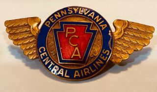 Pennsylvania Central Airlines (psa) Pilot Hat Badge Insignia,  1930 