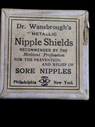 Vintage Ladies Nipple Shields Medical Profession Relief