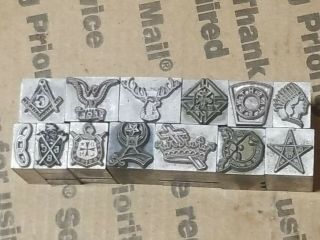 Franklin Hot Foil Stamp Imprinting Stamp Kingsley Masonic Mason Stamping