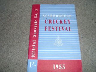 Vintage Scarborough Cricket Festival 1955 Official Souvenir No 5 Yorkshire Ccc