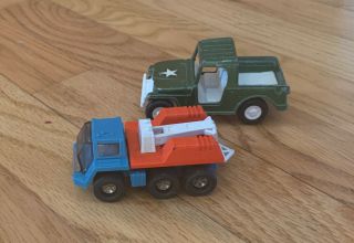 Vintage Tonka Tote Tow Truck Mini & Military Jeep Set Of 2 Collectible Toys