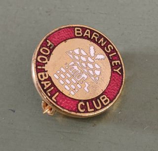 Vintage Barnsley Fc Football Enamel Pin Badge 1970s/1980s