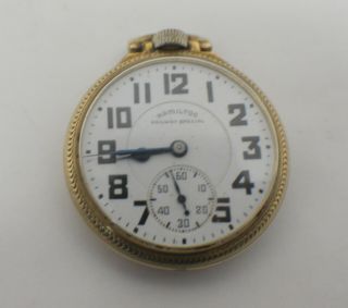 Antique Railroad Pocket Watch Hamilton 992b 21 Jewels Railway Special 10kgf