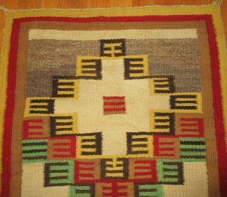 Antique Native American Indian Navajo Germantown Eye Dazzler Rug Blanket 55 