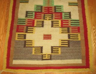 Antique Native American Indian Navajo Germantown Eye Dazzler Rug Blanket 55 