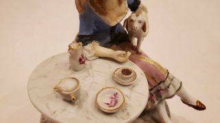 Antique Royal Copenhagen Porcelain Figurine Lady with Dog 3