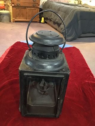 Antique Old Railway Railroad Signal Lantern Oil Lamp Light Dressel 1898