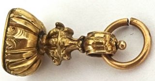 Antique Victorian 12k Gold Fob Carnelian Intaglio Seal Fob Genesis Ch 31 2.  5g 2