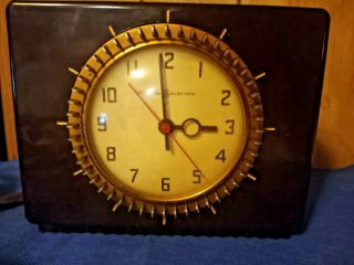 Vintage c.  1930s Bakelite GE General Electric Clock/Household Timer Model 8H58 2