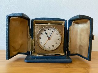 A Vintage Zenith Travel Alarm Clock With Case Early 1900 