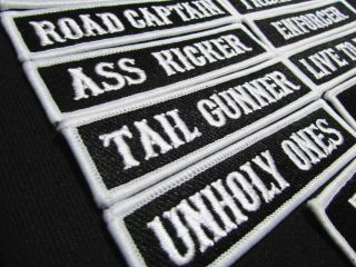 SON OF OUTLAW MC CLUB VICE PRESIDENT OFFICER TITLE BIKER 15 FRONT PATCH SET USA 2