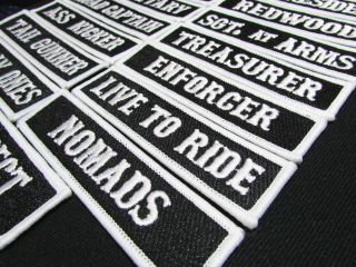 SON OF OUTLAW MC CLUB VICE PRESIDENT OFFICER TITLE BIKER 15 FRONT PATCH SET USA 3
