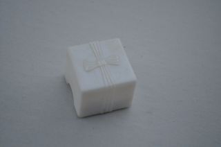 Vintage Jewelry Presentation Ring Box,  White Made In Usa