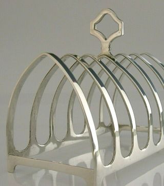 Quality Solid Sterling Silver Six Slice Toast Rack 1959