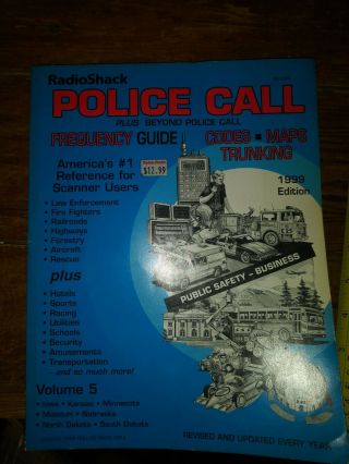 Vintage Radio Shack Police Call Frequency Guide 1999 Volume 5 Book Public Safety