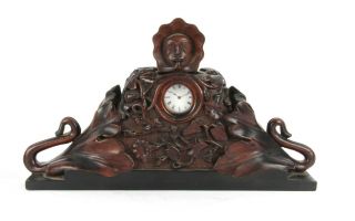 Arts And Crafts Carved Oak Pocket Watch Stand Black Forest Grotesque Victorian