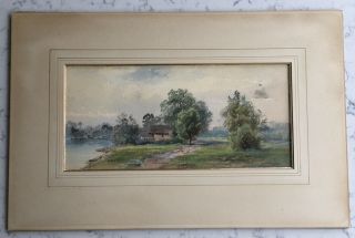 Antique Otto Koehler Listed Pennsylvania Artist Watercolor Painting Country Art
