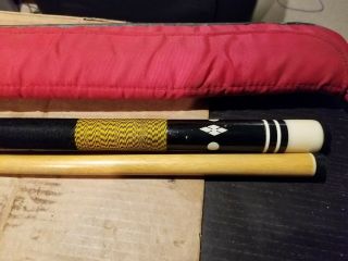 WILLIE MOSCONI POOL CUE RED CASE w/ 16oz / 57 
