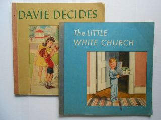 Vtg 2 Book Set: The Little White Church 1954 & Davie Decides 1958 Paperback Ch06