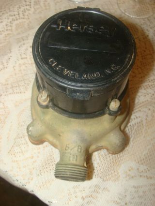 Hersey Brass Valve Regulator Water Meter 5/8  Vintage Steampunk Cleveland N.  C.