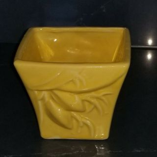 Vintage Mccoy Pottery Yellow Planter 1940s