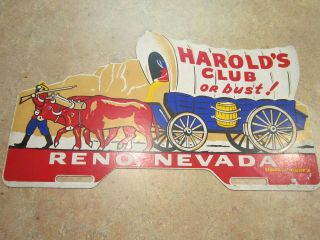 Vintage License Plate Topper Harold 