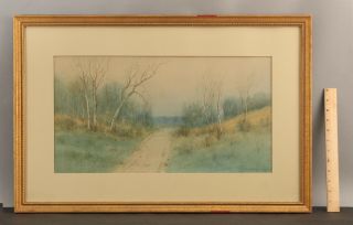 Antique George Howell Gay American Impressionist Landscape Watercolor Painting