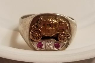25 YEAR FISHER BODY STERLING SILVER SERVICE AWARD RING 2