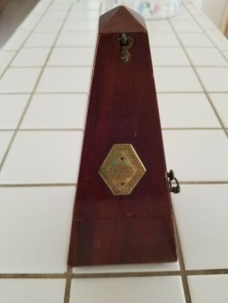 Antique Metronome Paquet De Maelzel Made In France With Bell