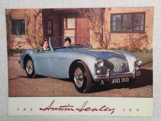 Austin Healey 100 Car Sales Brochure 1950s Vtg Rare Scarce No Reprint