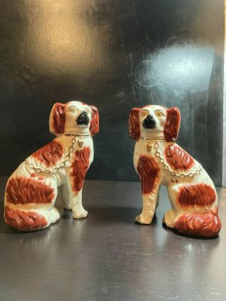 Antique Staffordshire Dog Pair