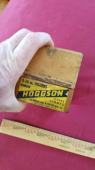Hoggson 5/16 Steel Stamps Numbers 0 - 9 Vintage With Case Leather Metal Punch