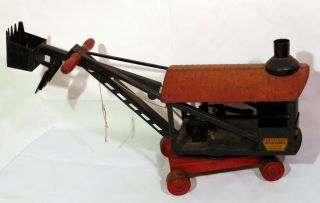 Antique Keystone Pressed Steel Steam Shovel Truck Ride Em Toy
