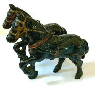 Antique Cast Iron Horse Pair Mccormick Deering 1920s,  Arcade Company,  No Wagon