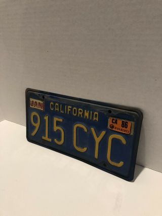 Vintage California Blue License Plate.  Bmx Executive’s Plate