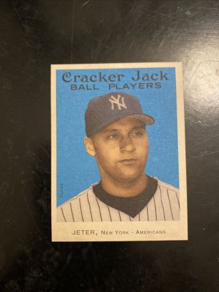 2004 - Topps - Cracker Jack - Mini - Blue - Derek Jeter - Sp (back Upside - Down)