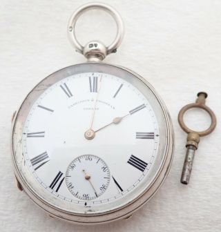 Antique Parkinson & Frodsham London Coin Silver Key Wind Fusee Pocket Watch