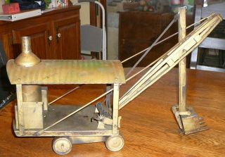 Antique 1920s Kelmet Big Boy Steam Shovel Pressed Steel Construction Toy