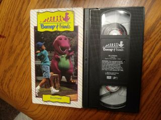 Vintage Barney And Friends Vhs Tape Be A Friend Time Life Video Purple Dinosaur