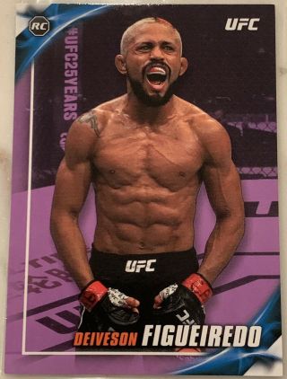 2019 Topps Ufc Knockout Deiveson Figueiredo Purple Rc Rookie Card /25