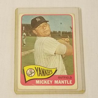 1965 Topps Mickey Mantle Baseball Card 350