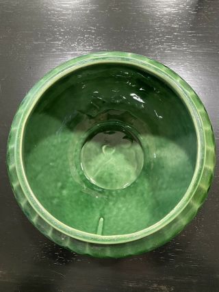 Vintage Mccoy Green Round Footed Planter Pot