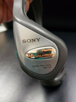 Vintage Sony Walkman Fm/am Stereo Headphone Radio Headset Srf - H3
