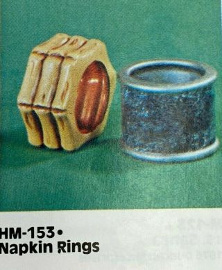 Vintage Duncan Ceramic Mold Hm - 153 Napkin Rings