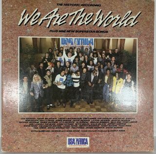 We Are The World Vintage Vinyl Lp Various Artists Columbia Usa For Africa 1985