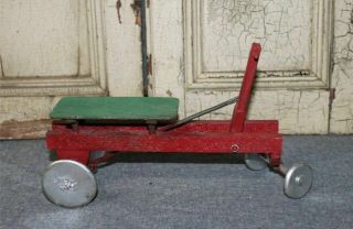 Vtg Toy Miniature Folk Art Self Propelled Irish Mail Cart Pedal Car 2