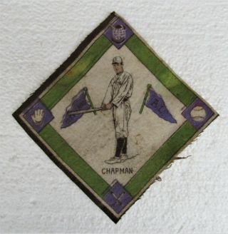 1914 Felt Blanket Ray Chapman Cleveland Indians Baseball